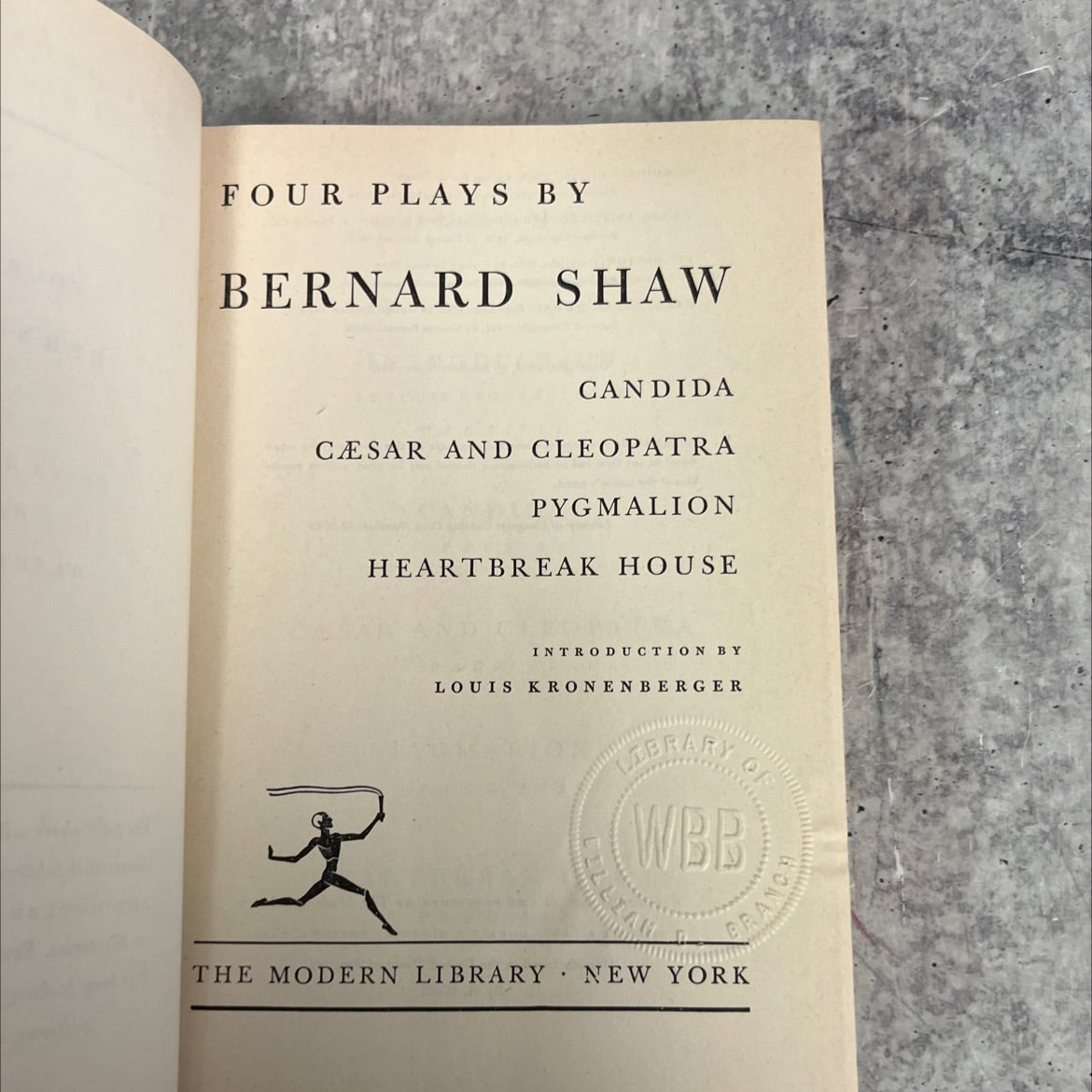 four plays by bernard shaw book, by george bernard shaw, 1958 Hardcover image 2