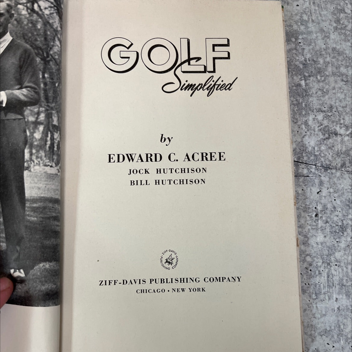 golf simplified book, by edward c. acree, jock hutchison, bill hutchison, 1946 Hardcover, Vintage image 2