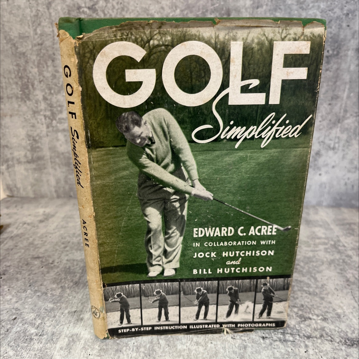 golf simplified book, by edward c. acree, jock hutchison, bill hutchison, 1946 Hardcover, Vintage image 1