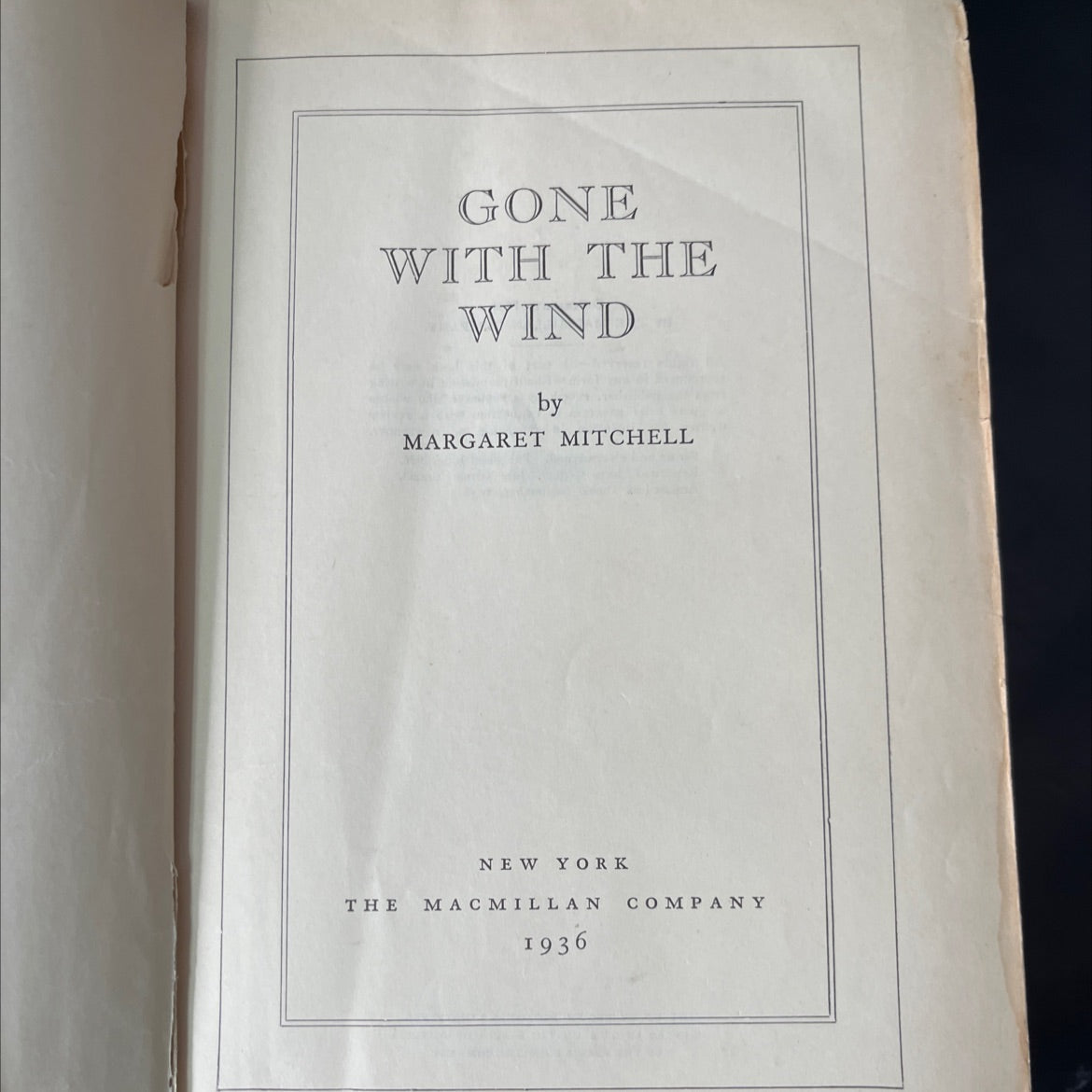 gone with the wind book, by margaret mitchell, 1936 Hardcover, Antique, Heavily Used image 2