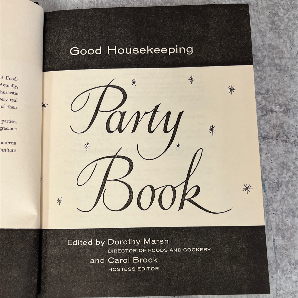 good housekeeping party book book, by dorothy marsh, carol brock, 1958 Hardcover, First Edition, Vintage image 2