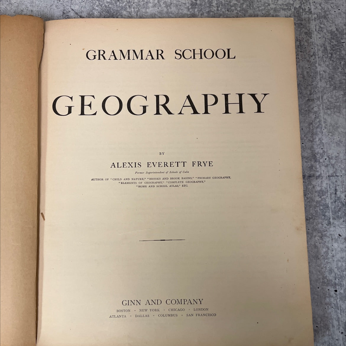 grammar school geography book, by alexis everett frye, 1920 Hardcover, Vintage, Heavily Used image 2