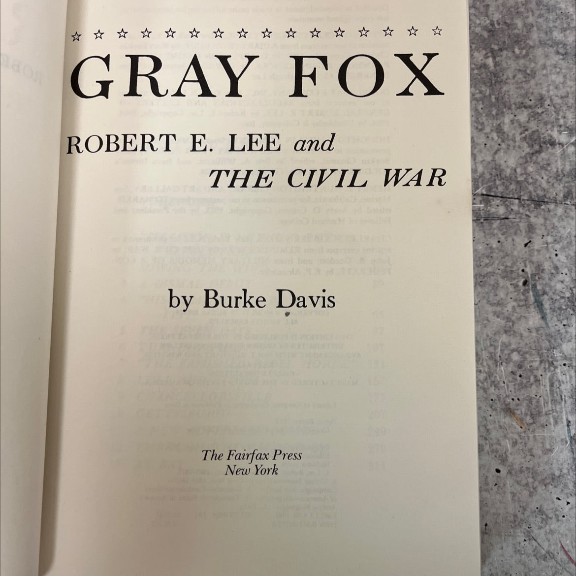 gray fox: robert e. lee and the civil war book, by Burke Davis, 1981 Hardcover image 2