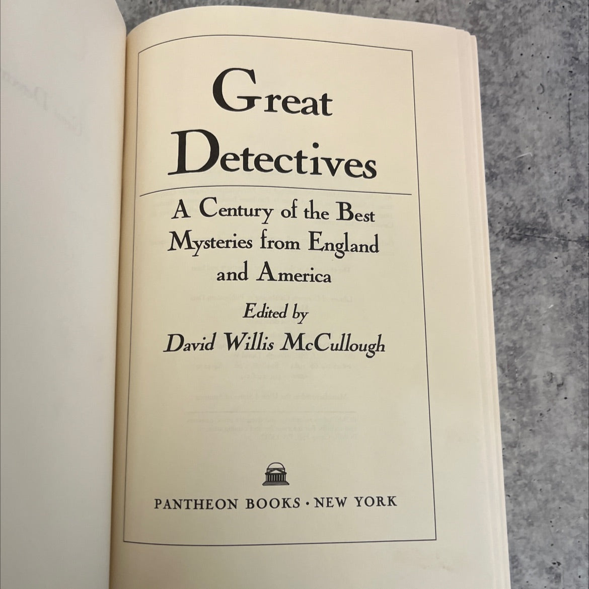 great detectives a century of the best mysteries from england and america book, by David Willis McCullough, 1984 image 2