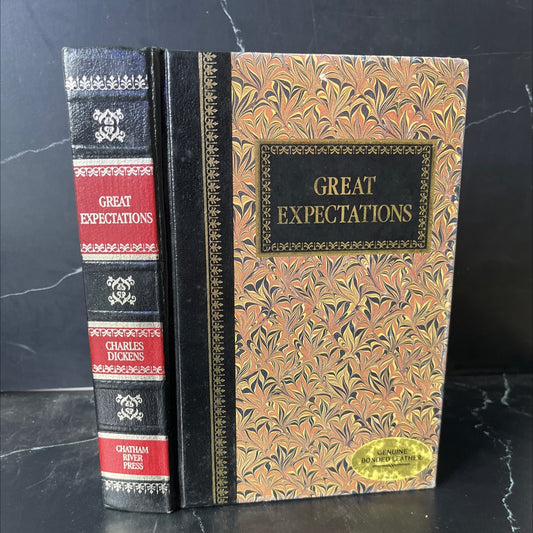 great expectations book, by charles dickens, 1983 Leather, Vintage image 1