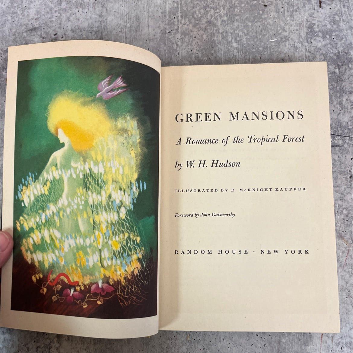 green mansions book, by w. h. hudson, 1944 Hardcover image 2