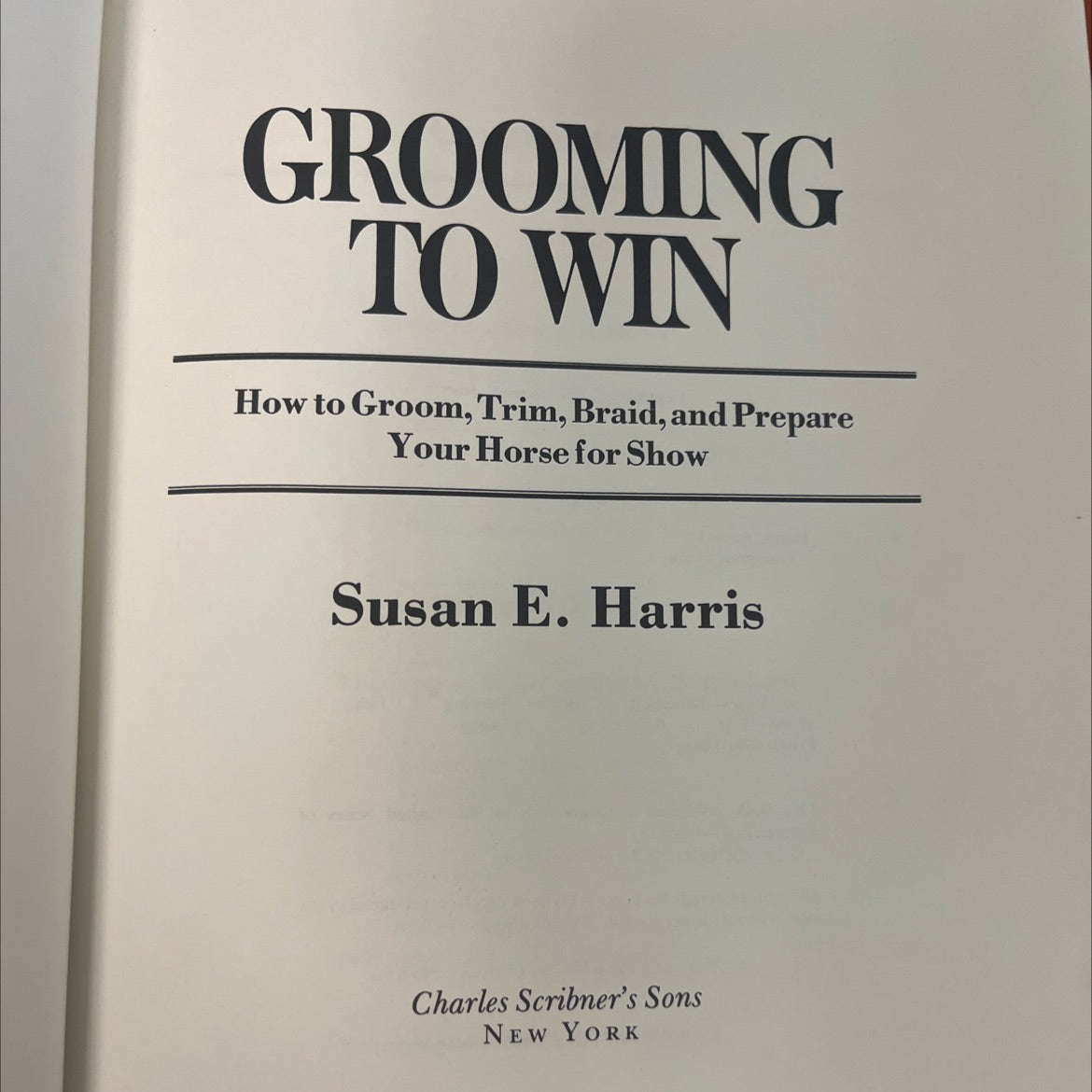 grooming to win book, by Susan E. Harris, 1977 Hardcover image 2