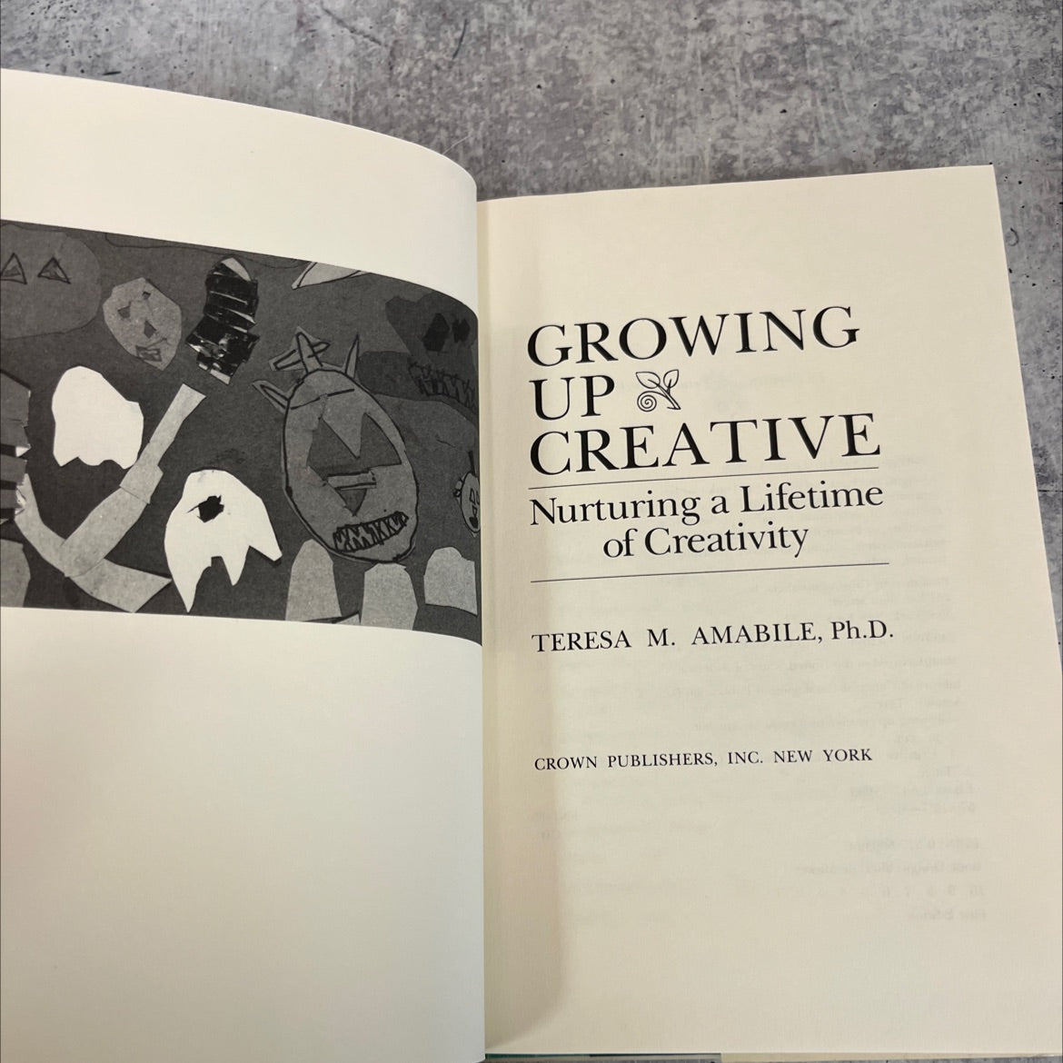 growing up creative book, by teresa m. amabile, 1989 Hardcover image 2