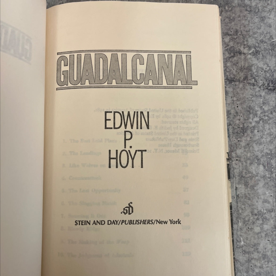 guadalcanal book, by edwin p. hoyt, 1981 Hardcover image 2