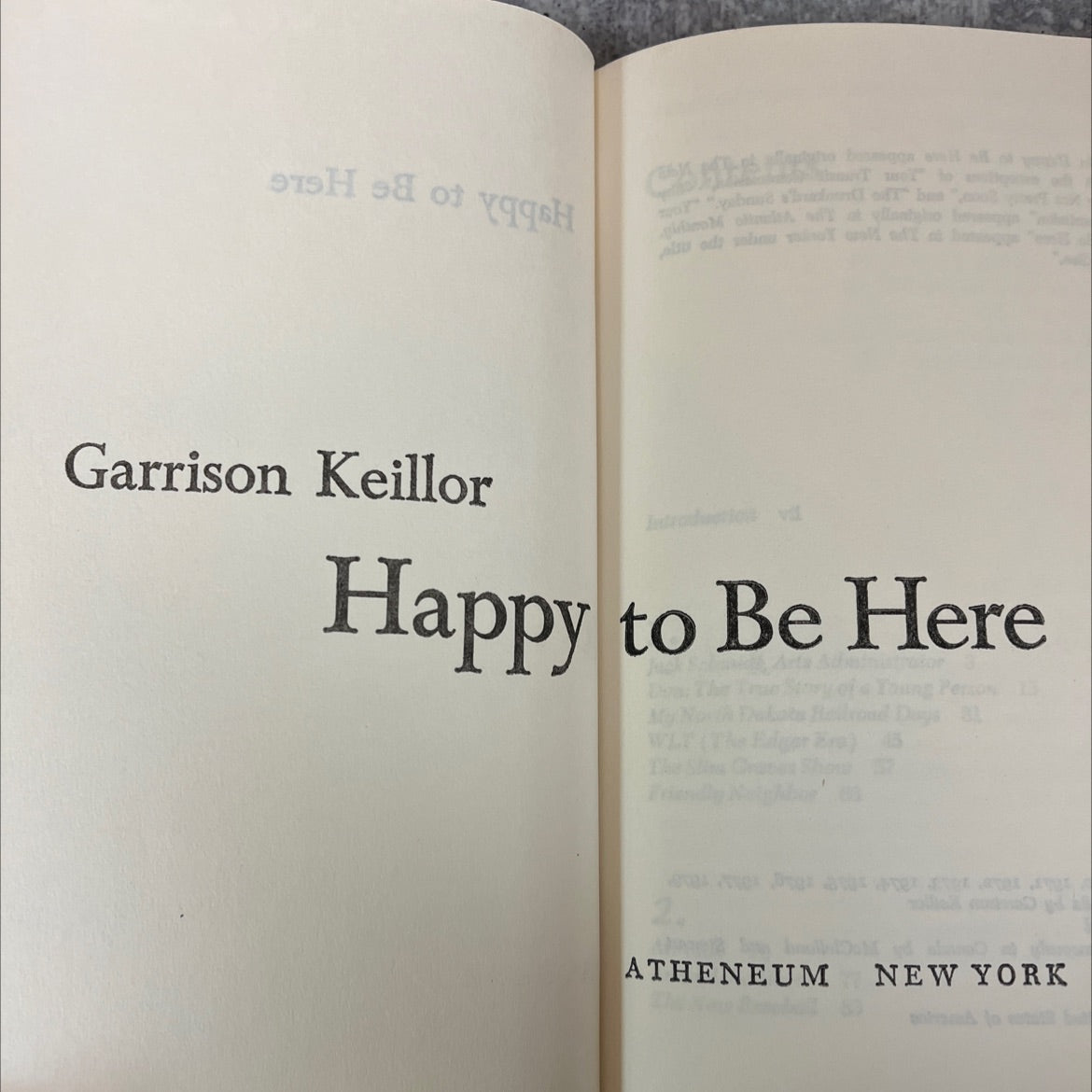 happy to be here book, by Garrison Keillor, 1982 Hardcover image 2