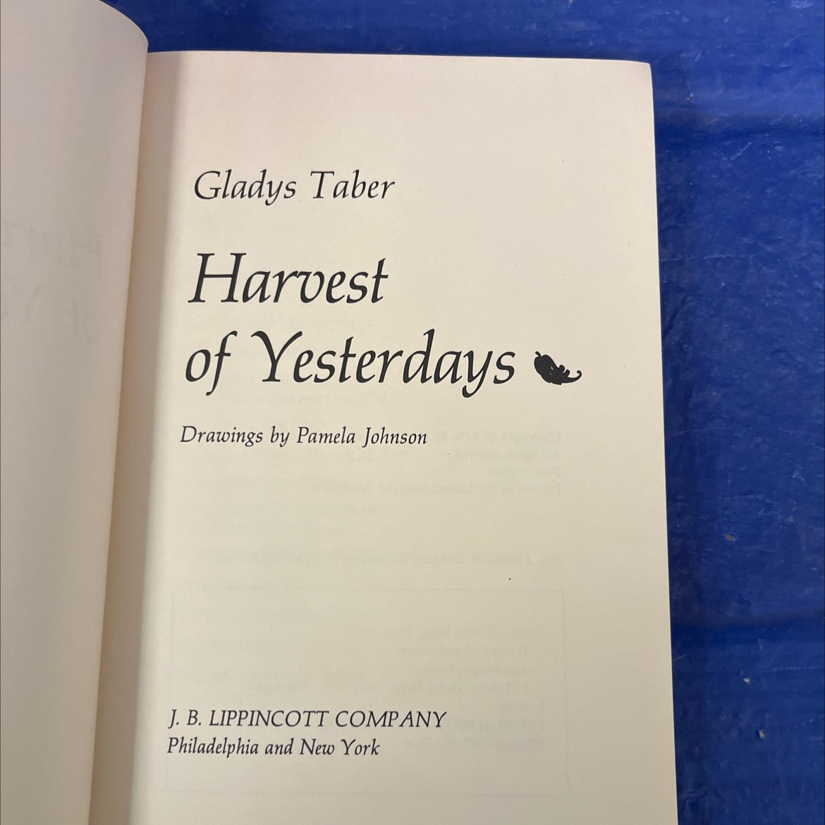 harvest of yesterdays book, by Gladys Taber, 1976 Hardcover image 2