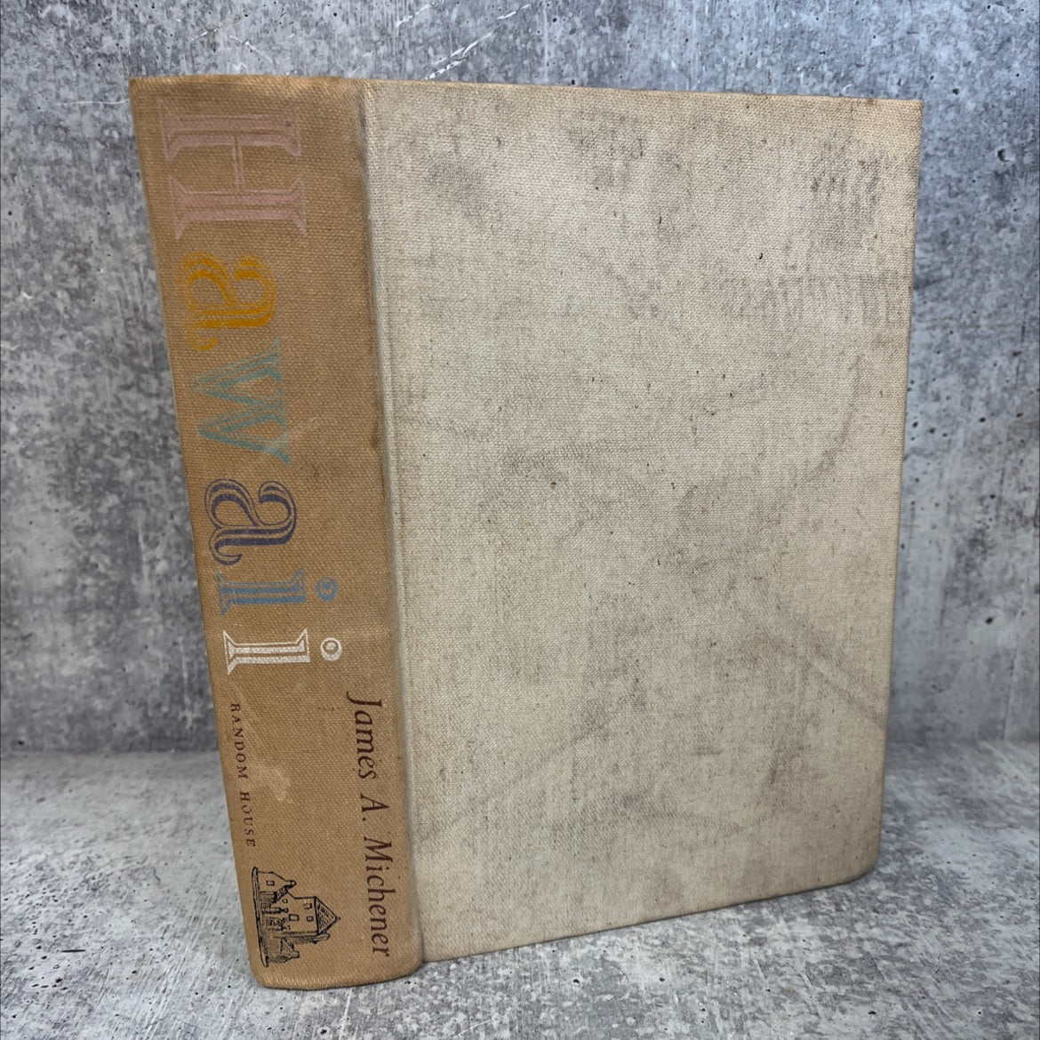 hawaii book, by james a. michener, 1959 Hardcover, First Edition, Heavily Used image 1