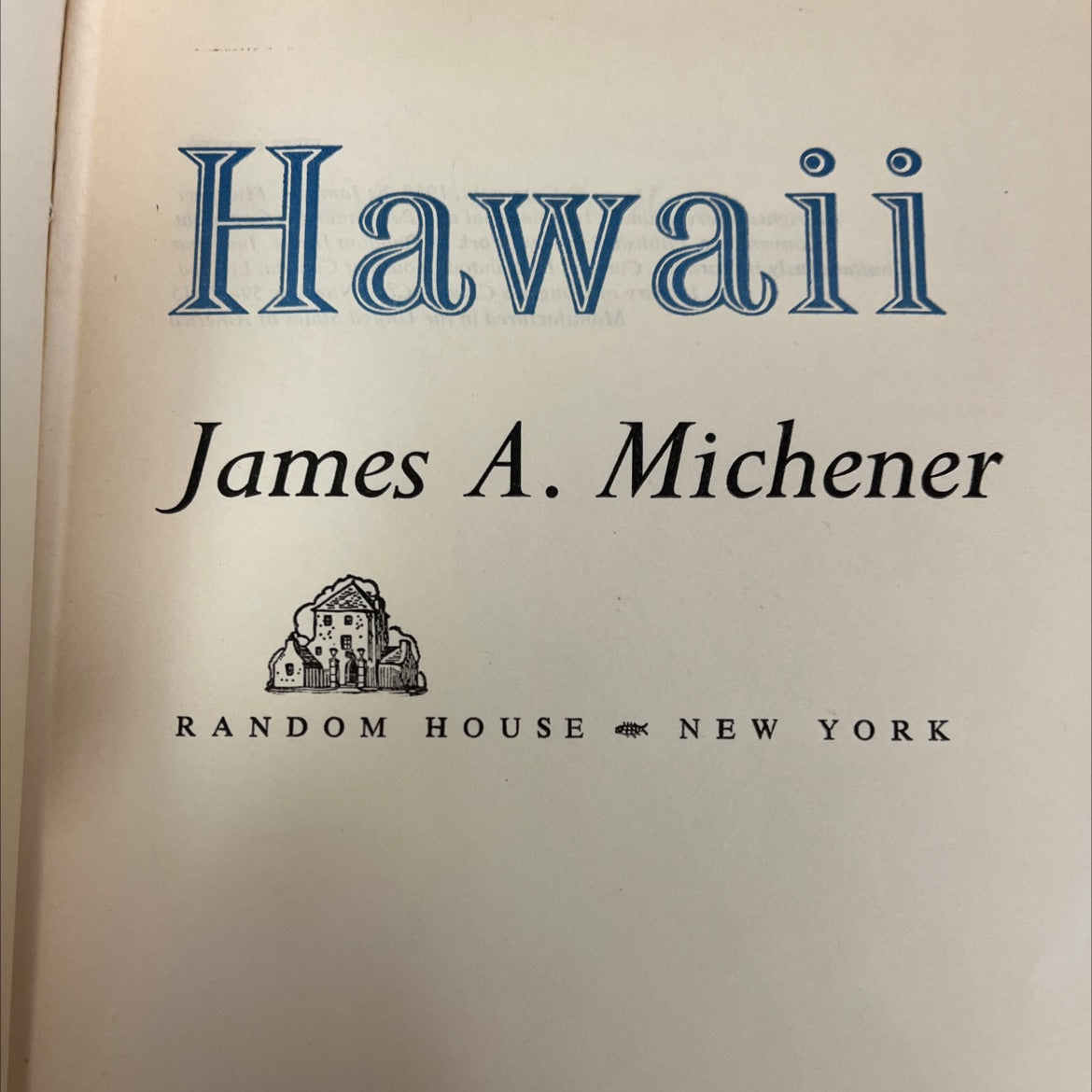 hawaii book, by james a. michener, 1959 Hardcover, First Edition, Heavily Used image 2