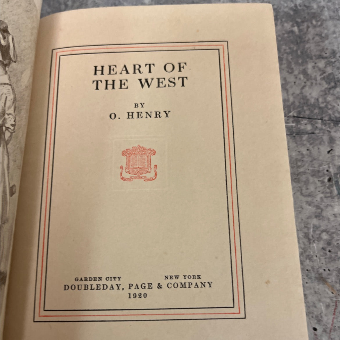 heart of the west book, by o. henry, 1920 Hardcover image 2