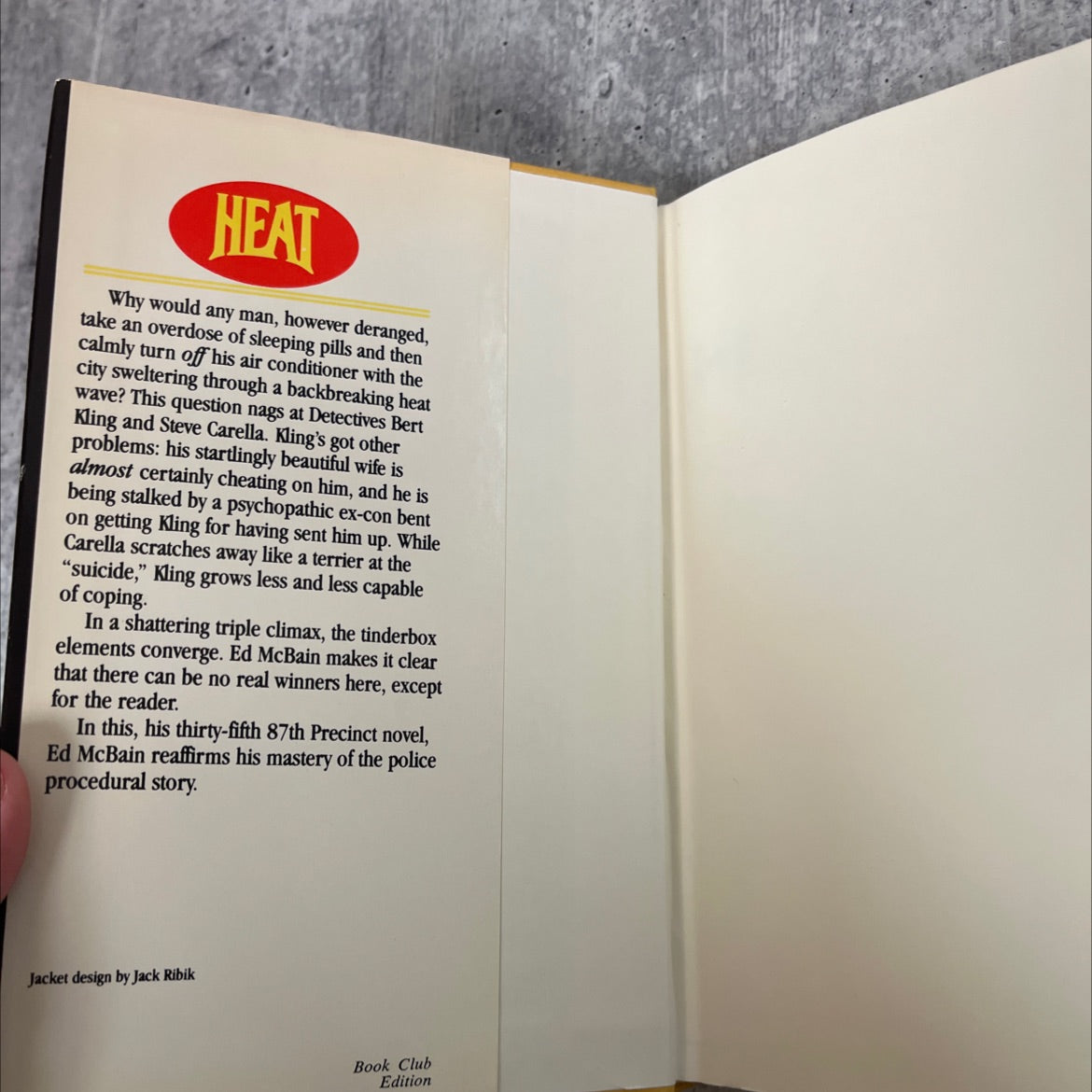 heat book, by ed mcbain, 1981 Hardcover image 4