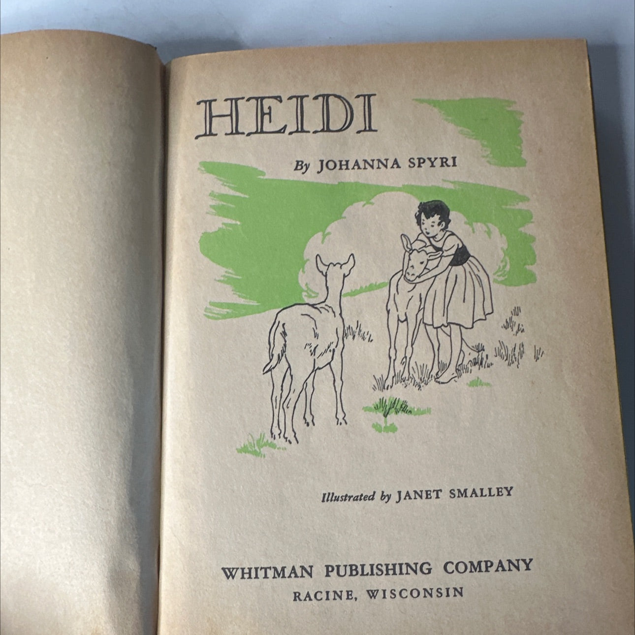 heidi book, by johanna spyri, 1955 Hardcover image 2