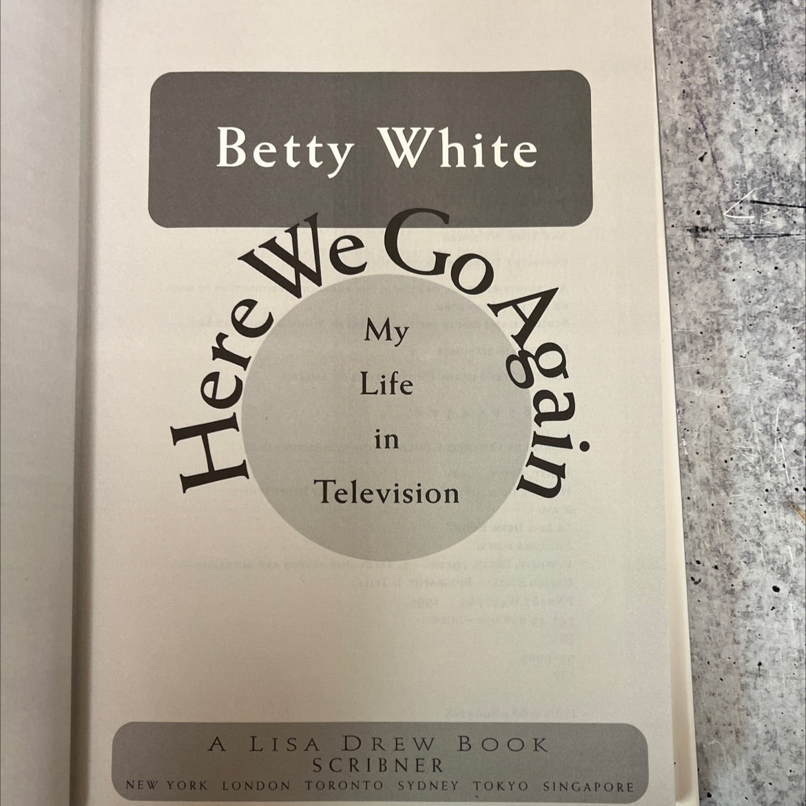 SIGNED here we go again: my life in television book, by betty white, 1995 Hardcover, First Edition image 2