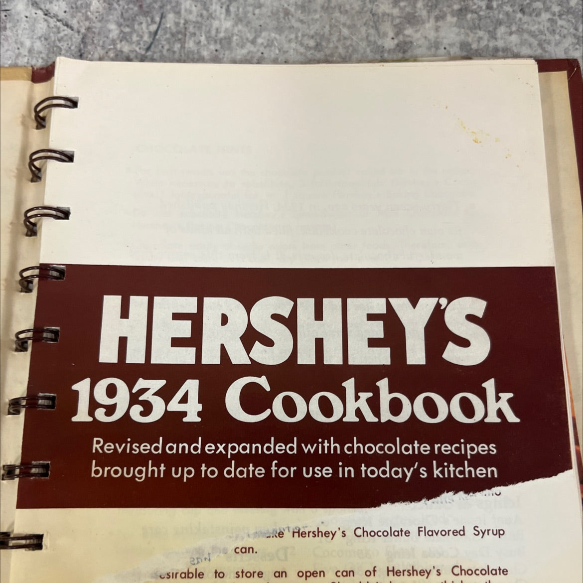 hershey's 1934 cookbook book, by unknown, 1934 Hardcover image 2