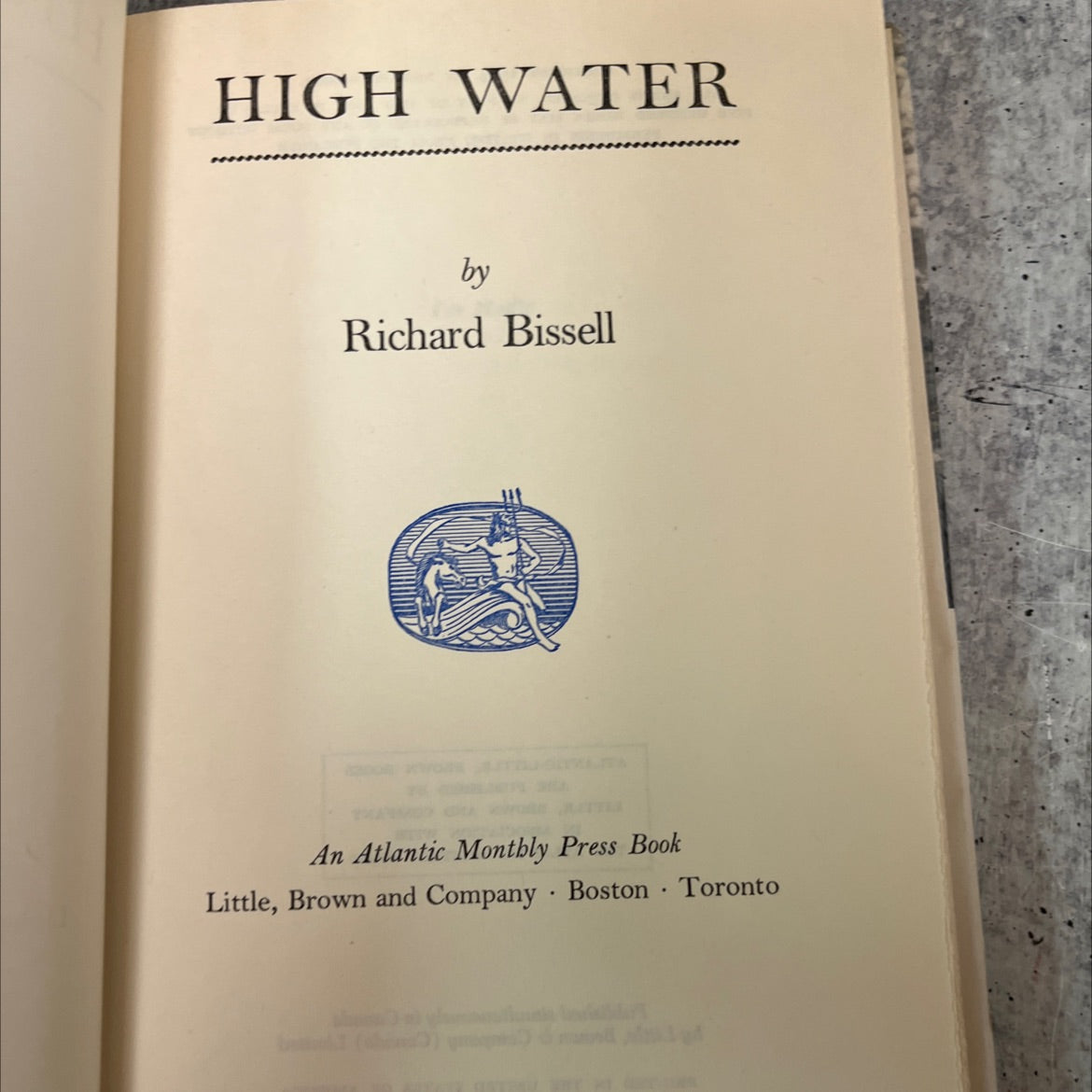 high water book, by richard bissell, 1954 Hardcover, Vintage image 2