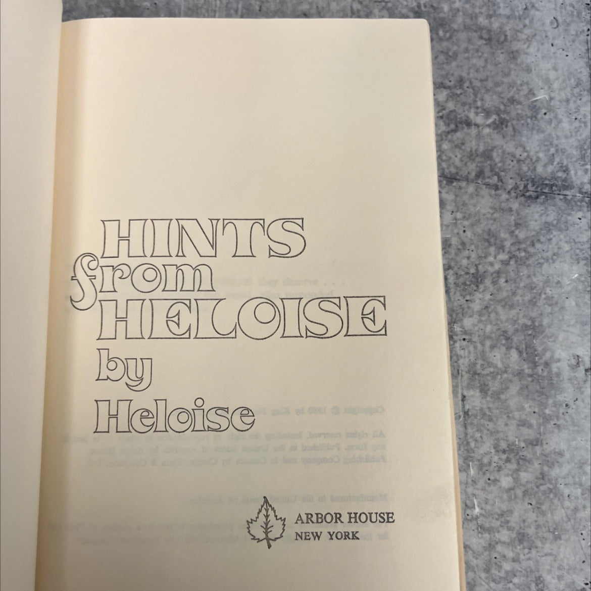 hints from heloise book, by heloise, 1980 Hardcover image 2