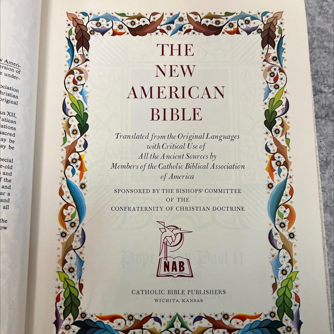 holy bible: the new american bible book, by Catholic Biblical Association of America, 1970 Leather, Red Letter Edition image 2