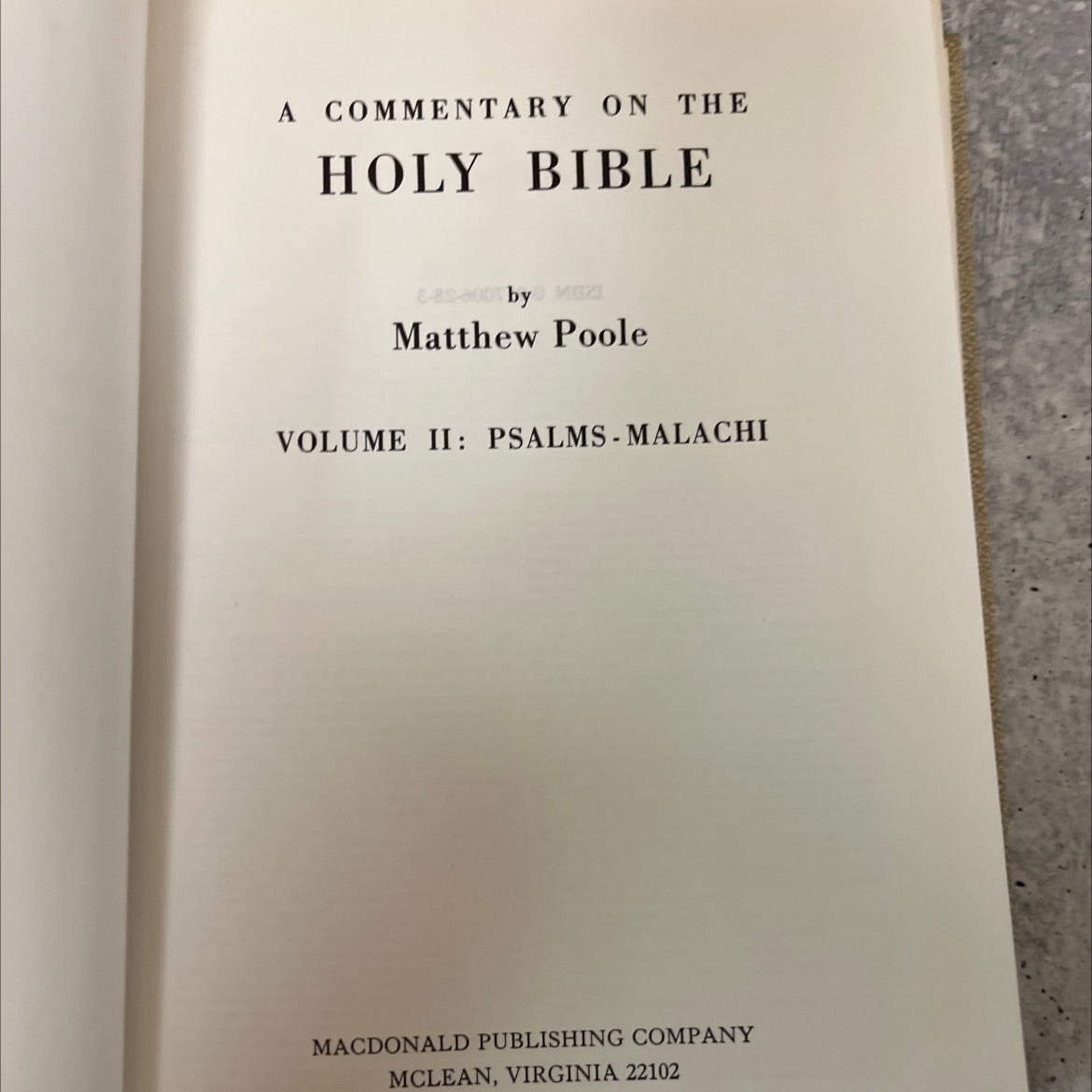 holy bible commentary on the holy bible book, by matthew poole, 1970 Leather, Vintage image 2