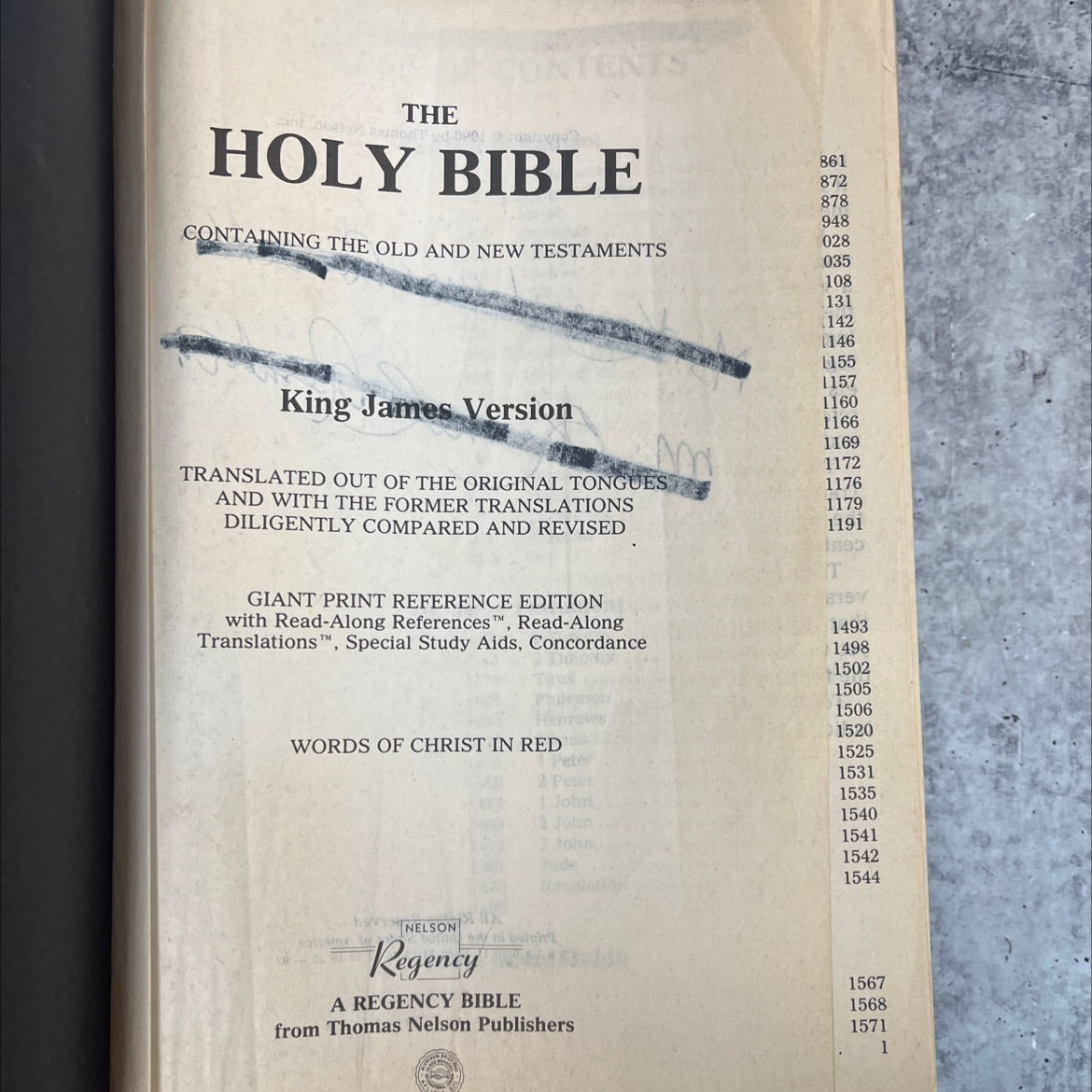 holy bible containing the old and new testaments book, by unknown, 1990 Paperback, Vintage image 2