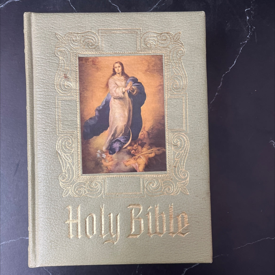 holy bible illustrated with masterpieces of religious art and containing numerous bible study helps book, by religious image 1