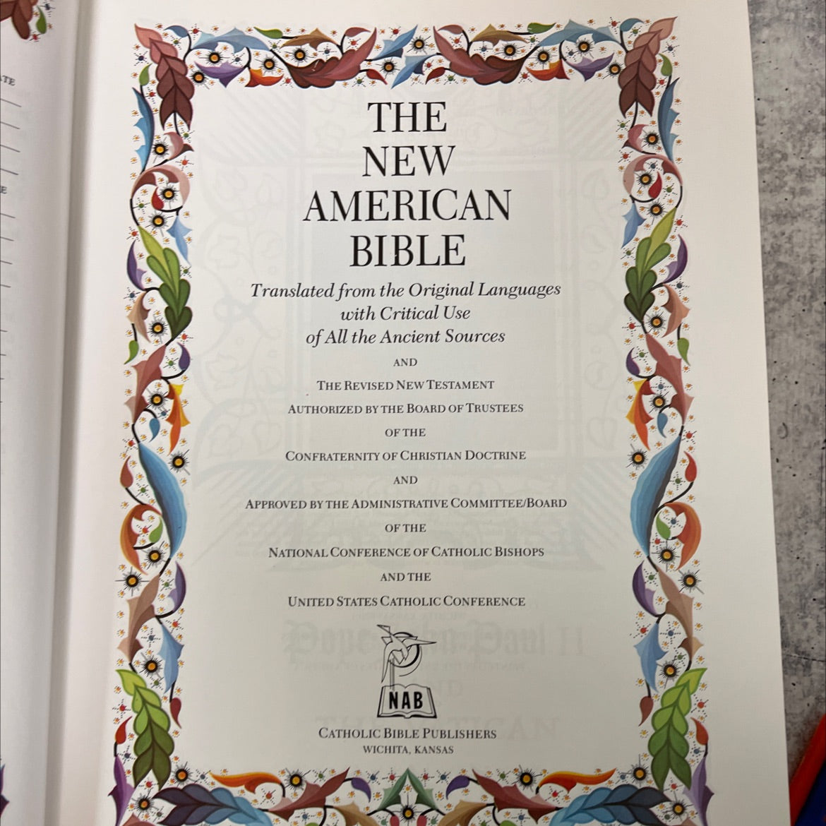 holy bible new american bible book, by not stated, 1991 Hardcover, Red Letter Edition image 2