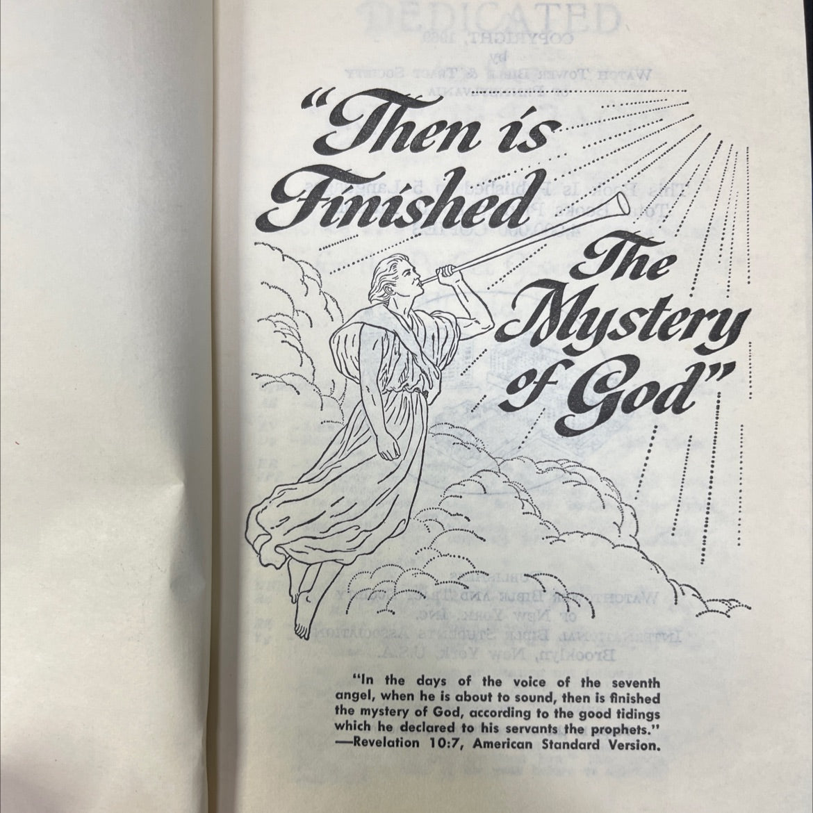 holy bible then is finished the mystery of god book, by Watch Tower Bible & Tract Society of Pennsylvania, 1969 image 2