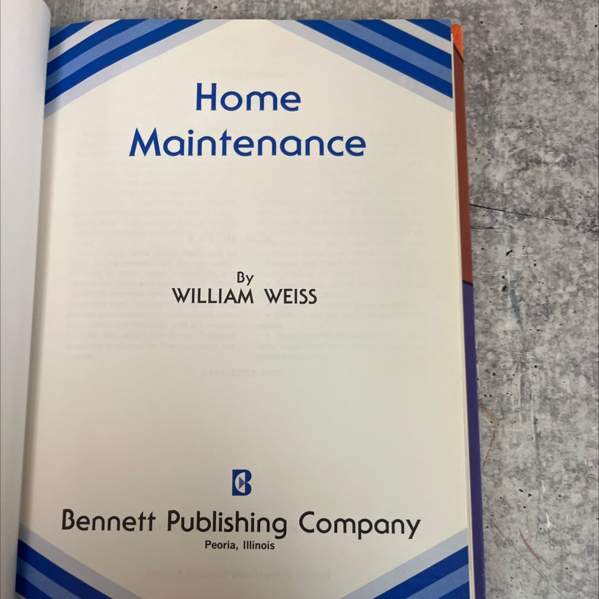 home maintenance book, by william weiss, 1978 Hardcover image 2