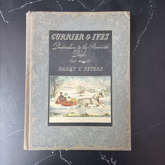 home to thanksgiving. currier & ives printmakers to the american people book, by harry t. peters, 1942 Hardcover, image 1