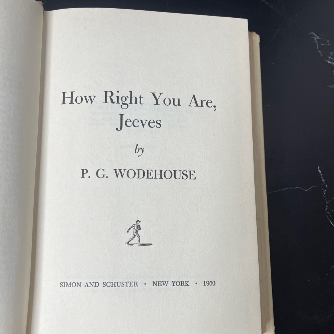 how right you are, jeeves book, by p. g. wodehouse, 1960 Hardcover, Vintage image 2