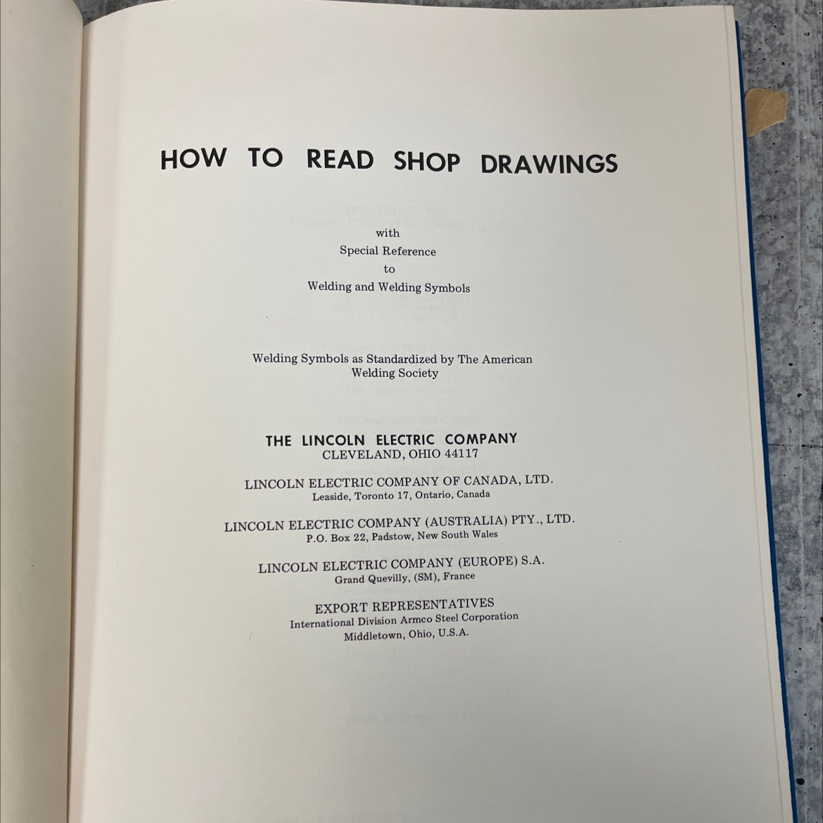 how to read shop drawings book, by the lincoln electric company, 1972 Hardcover, Vintage image 2