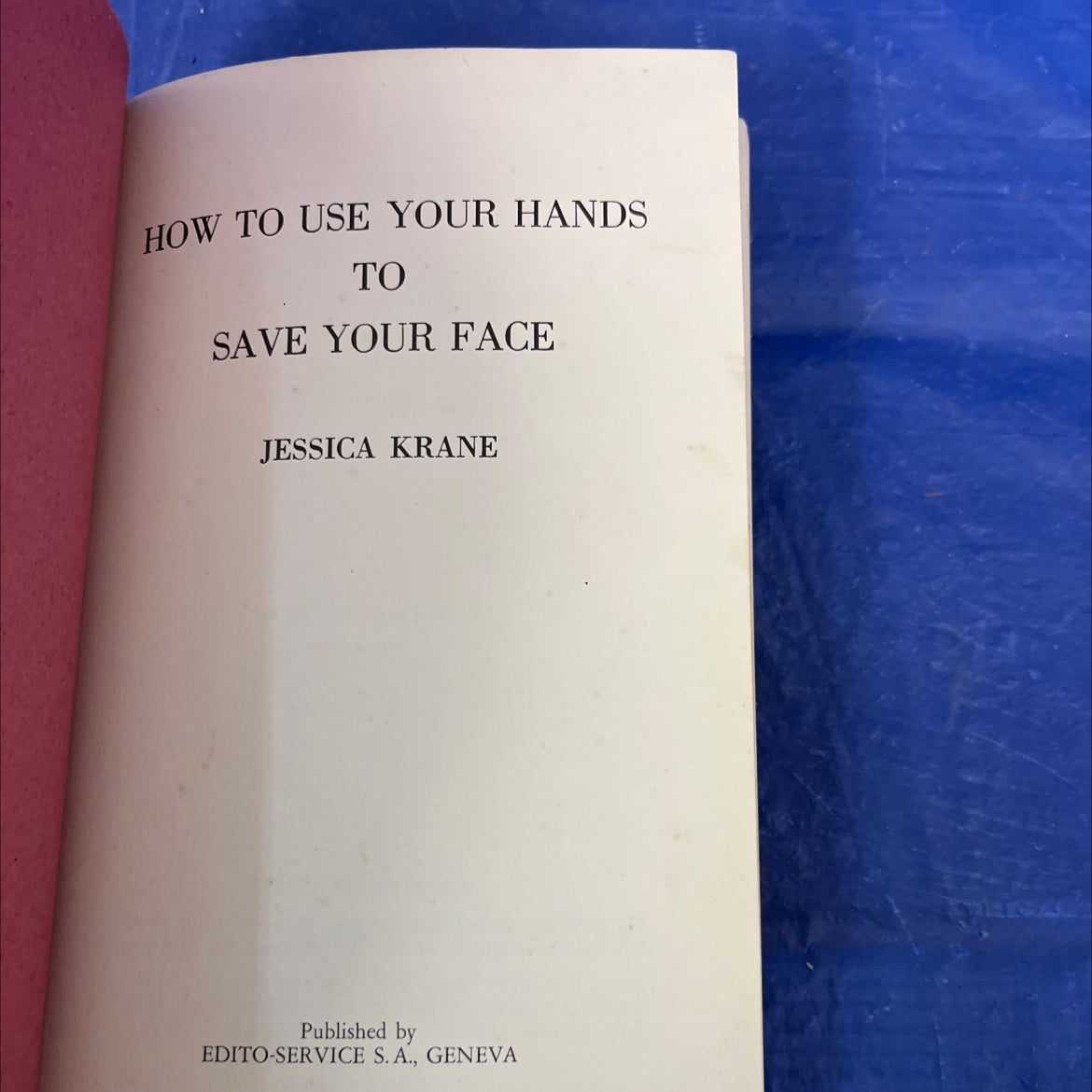 how to use your hands to save your face book, by jessica krane, 1969 Hardcover image 2