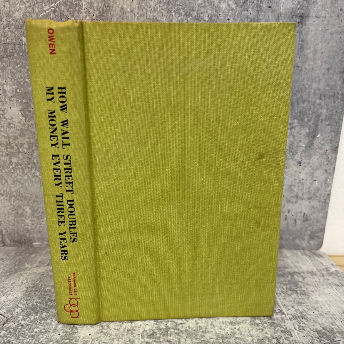 how wall street doubles my money every three years book, by lewis owen, 1970 Hardcover image 1