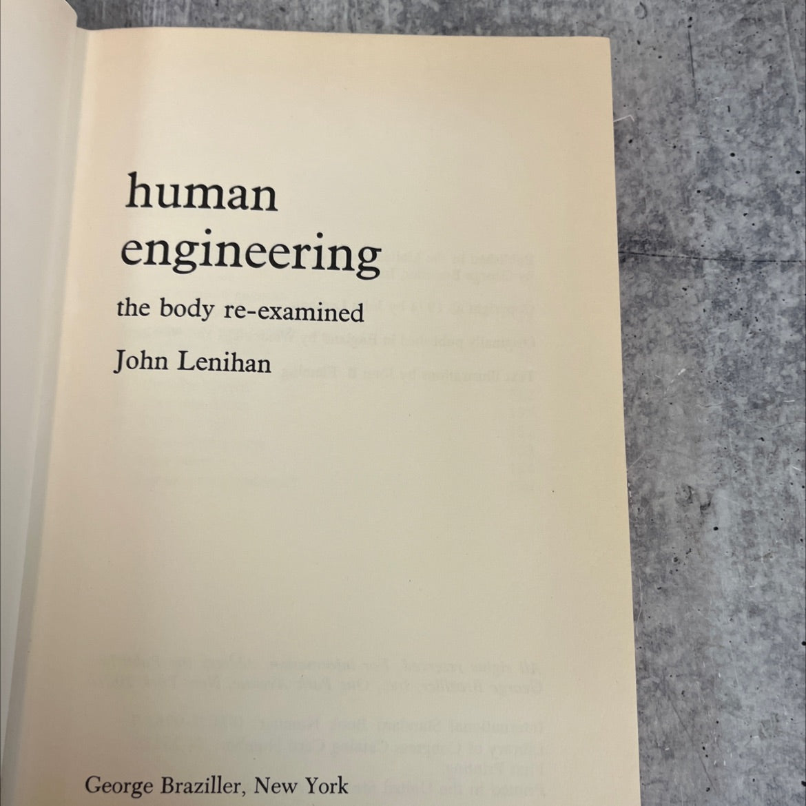 human engineering the body re-examined book, by John Lenihan, 1975 Hardcover image 2