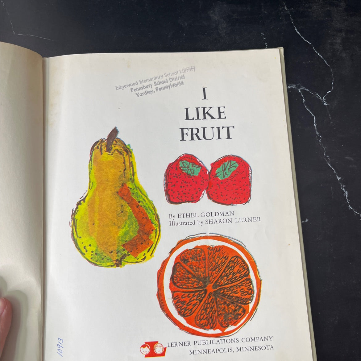 i like fruit book, by ethel goldman, 1973 Hardcover image 2