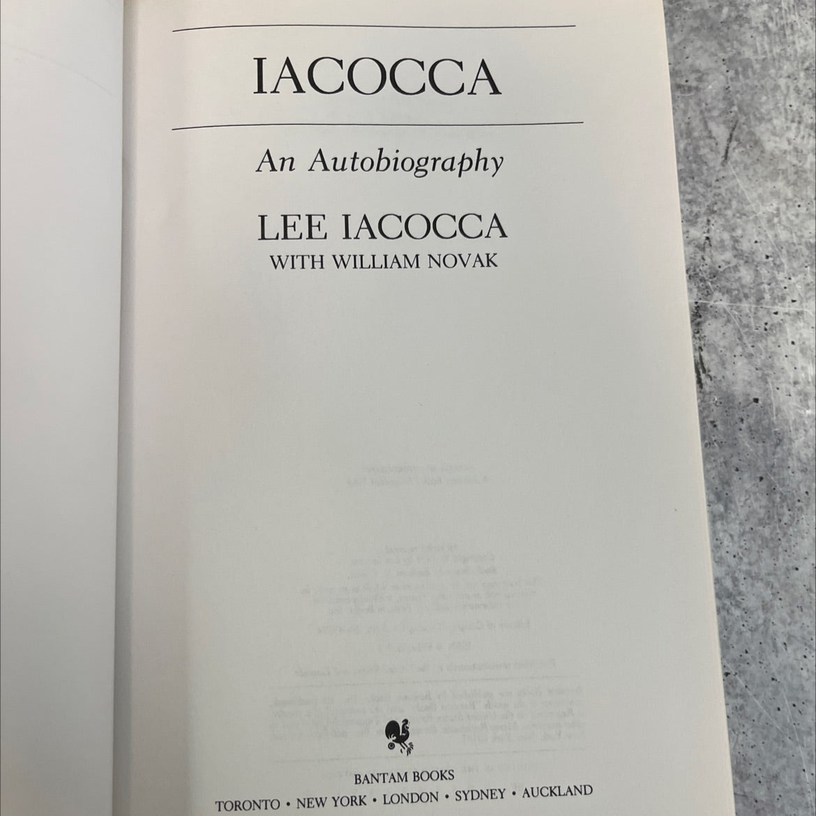 iacocca an autobiography book, by lee iacocca with william novak, 1984 Hardcover, First Edition, Vintage image 2