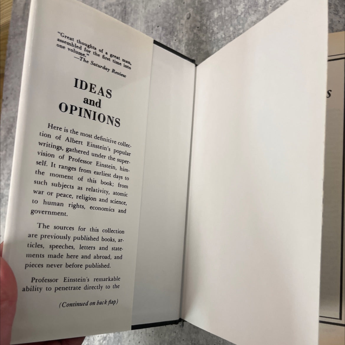 ideas and opinions book, by albert einstein, 1954 Hardcover image 4