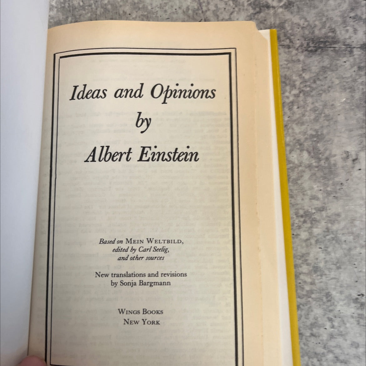 ideas and opinions book, by albert einstein, 1954 Hardcover image 2