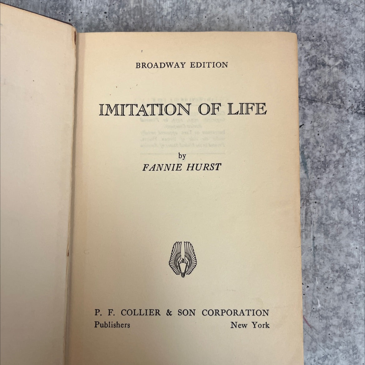 imitation of life book, by fannie hurst, 1933 Hardcover image 2