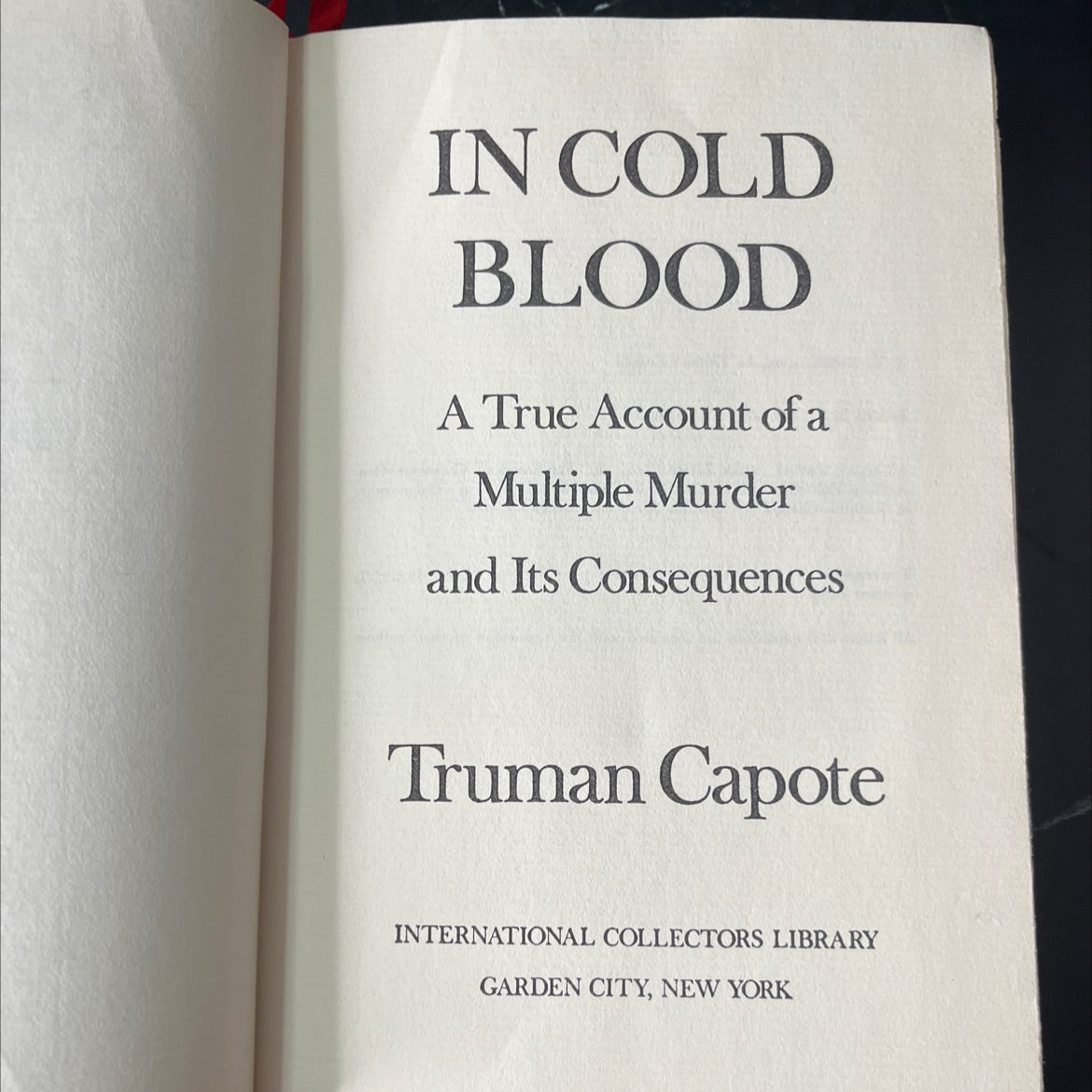 in cold blood book, by truman capote, 1965 Hardcover, Vintage image 2