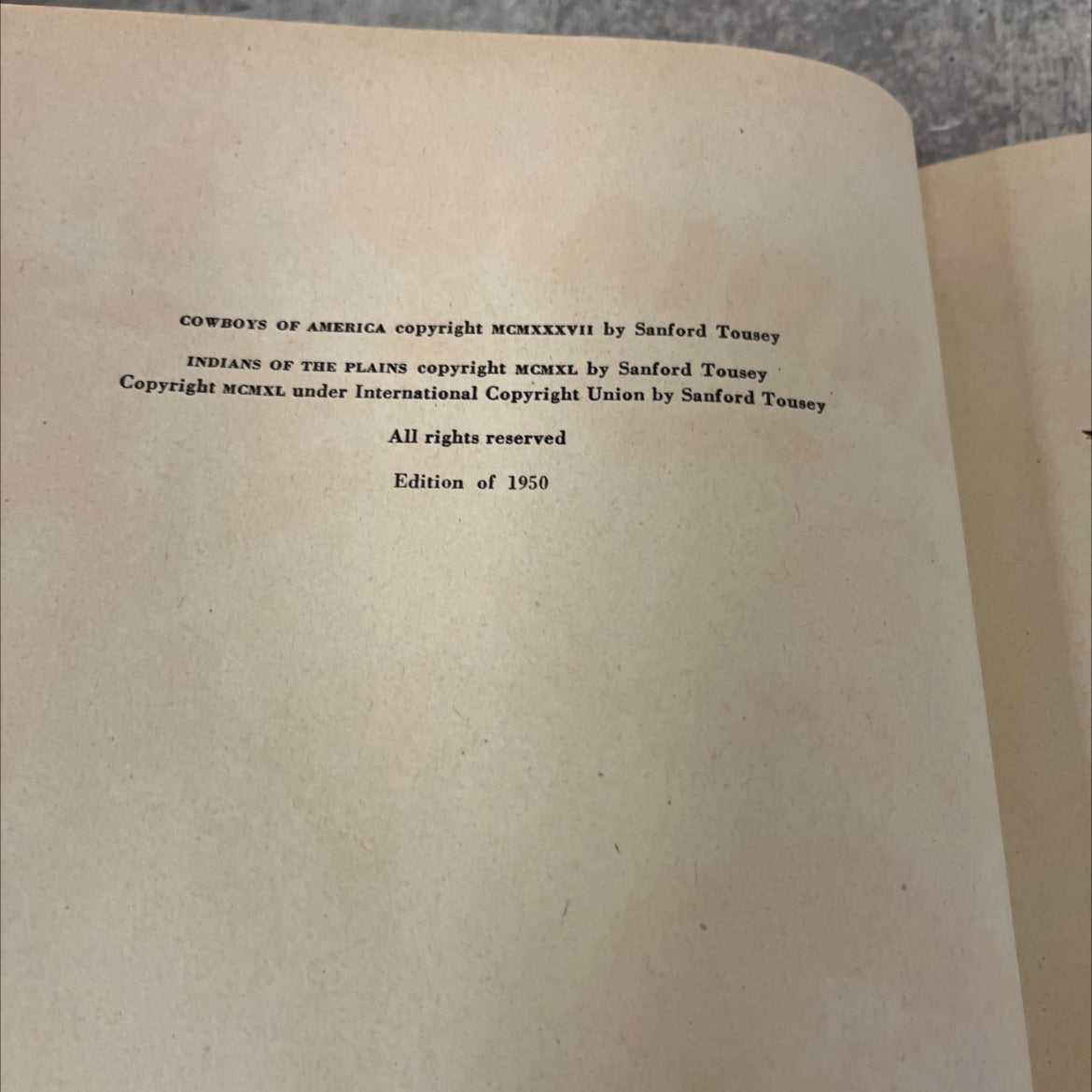 indians and cowboys a one-volume edition of indians of the plains and cowboys of america book, by sanford tousey, 1950 image 3