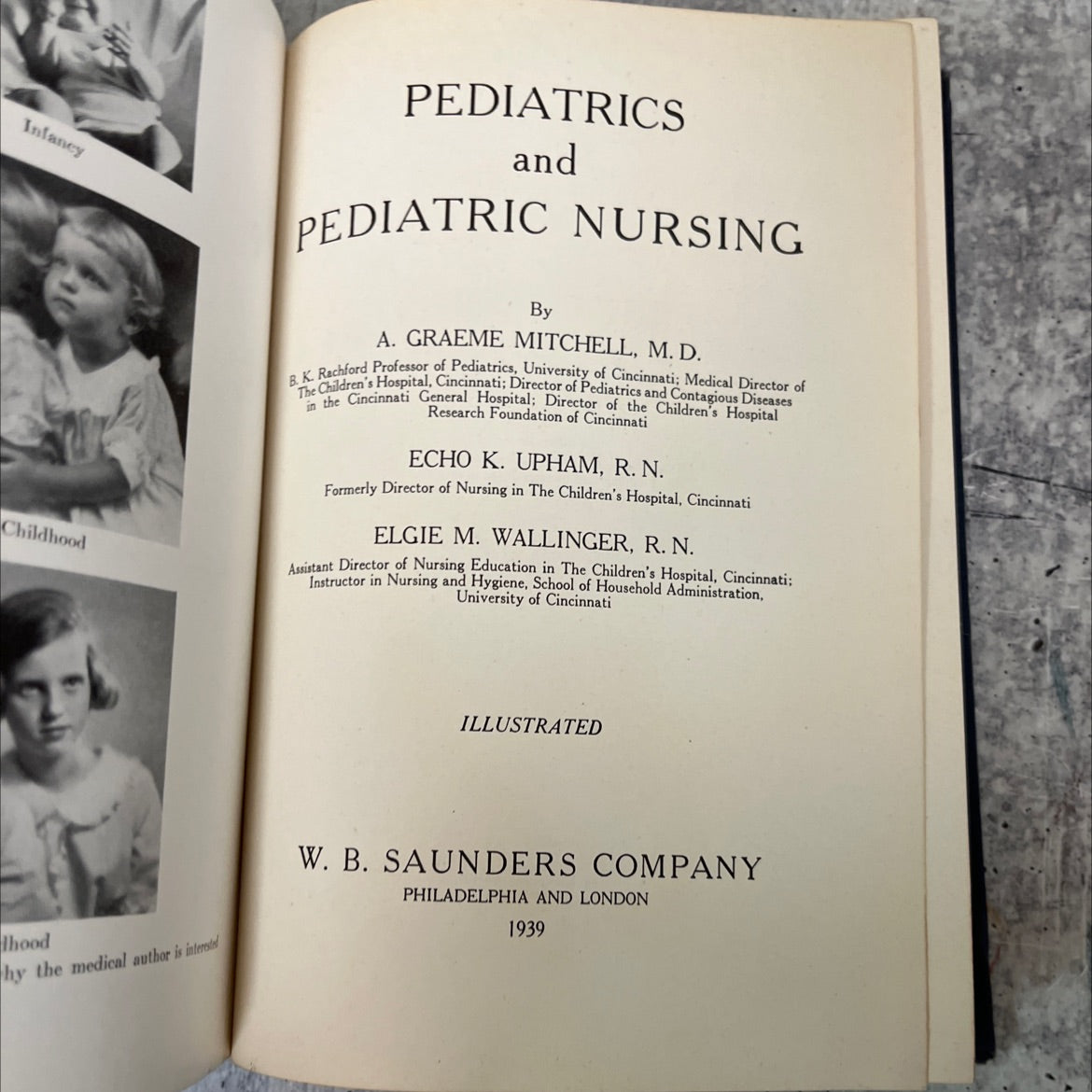 infancy childhood 12-1 pediatrics and pediatric nursing book, by a. graeme mitchell, m. d., 1939 Hardcover, Antique image 2