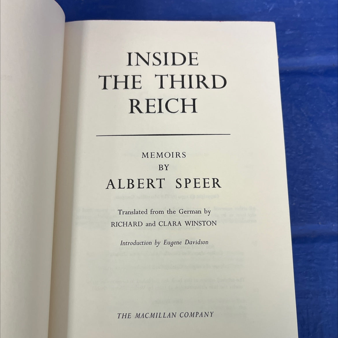 inside the third reich memoirs by albert speer book, by albert speer, 1970 Hardcover image 2