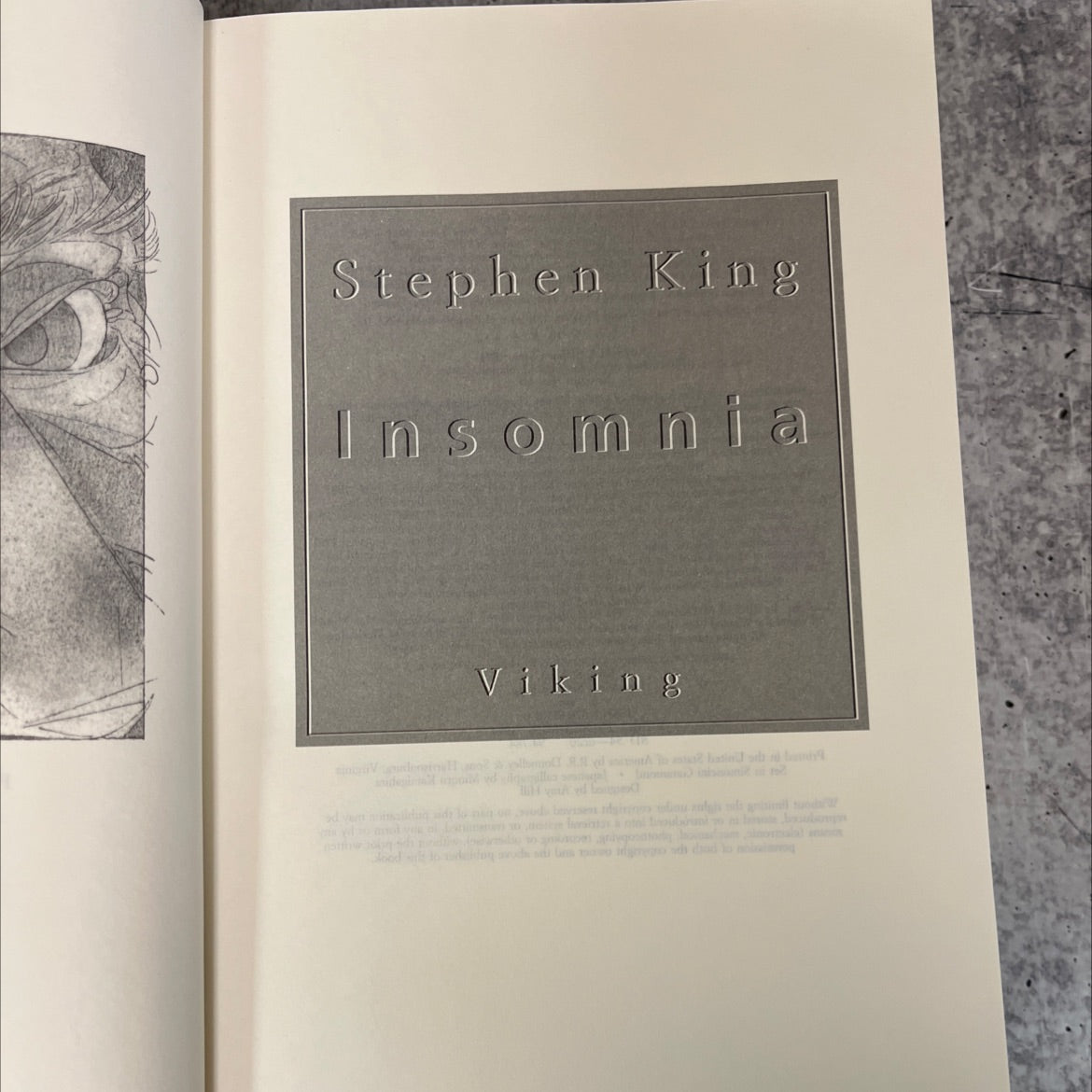 insomnia book, by Stephen King, 1994 Hardcover, First Edition image 2