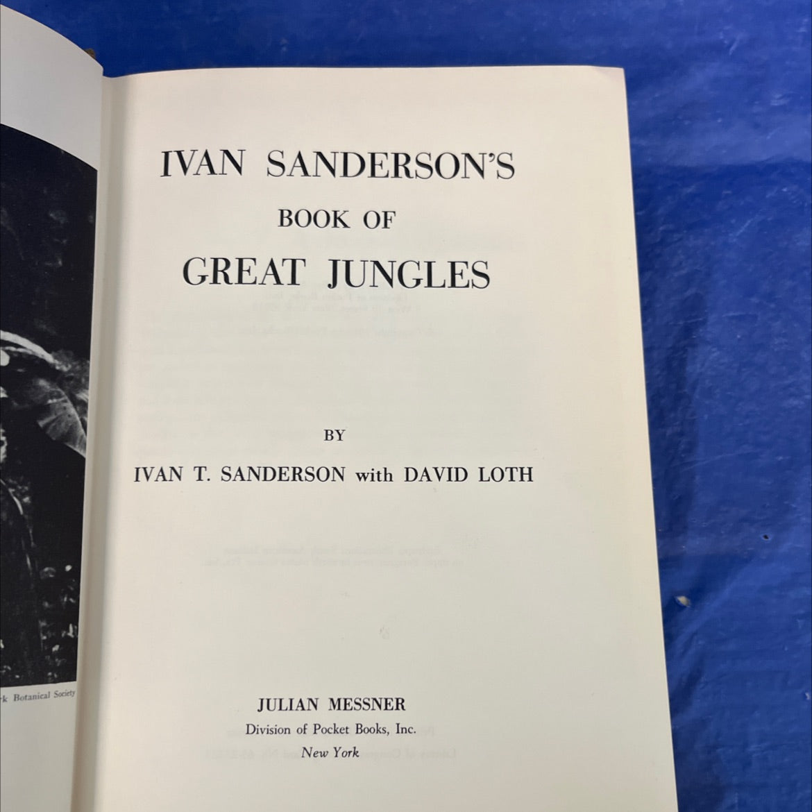 ivan sanderson's book of great jungles book, by ivan t. sanderson with david loth, 1965 Hardcover, First Edition image 2