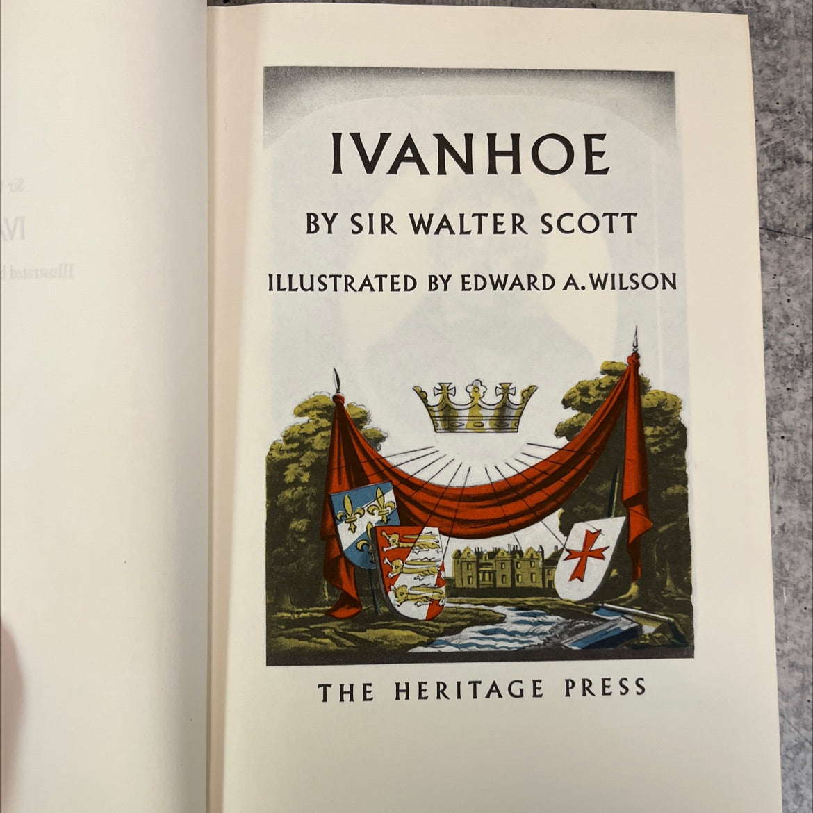 ivanhoe book, by sir walter scott, 1950 Hardcover image 2