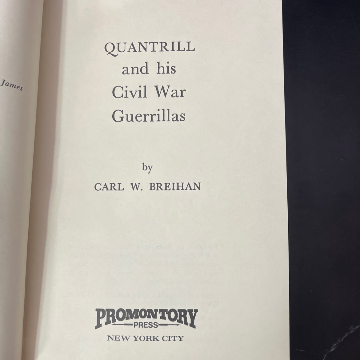 james quantrill and his civil war guerrillas book, by carl w. breihan, 1959 Hardcover, Vintage image 2